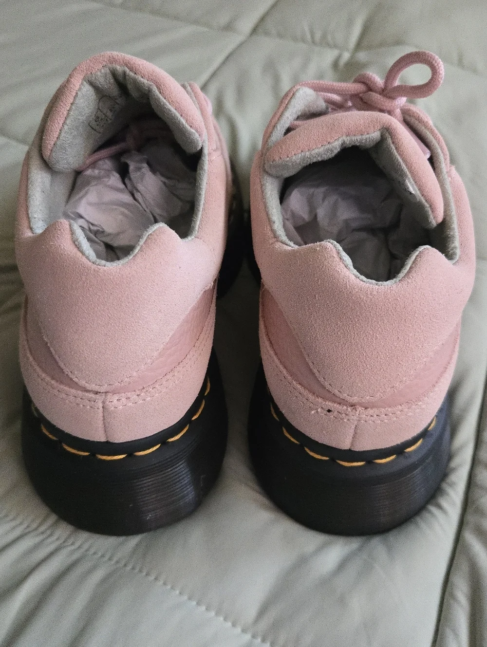 Dr. Martens Airwair Women Size 8 Platform Buzz 51 Powder Pink Suede 042026 - Picture 8 of 9